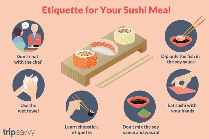 Étiquette pour votre repas de sushi